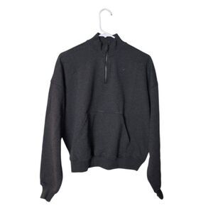 Gymshark S Gray Half-Zip Pullover Sweatshirt Small